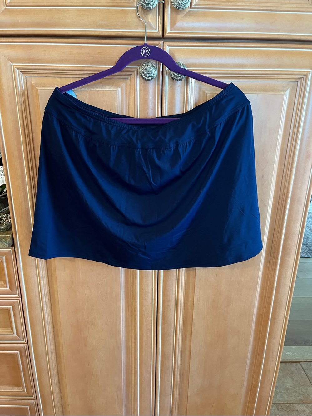 Lands End Navy Blue Two Piece Swimsuit Tankini with Twist Front - Picture 6 of 8